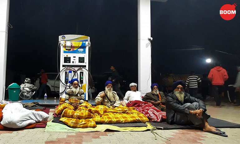 Petrol pumps along the highway have been turned into open-air resting grounds. People sleep here at night and wash themselves in the morning. The owners have no qualms.