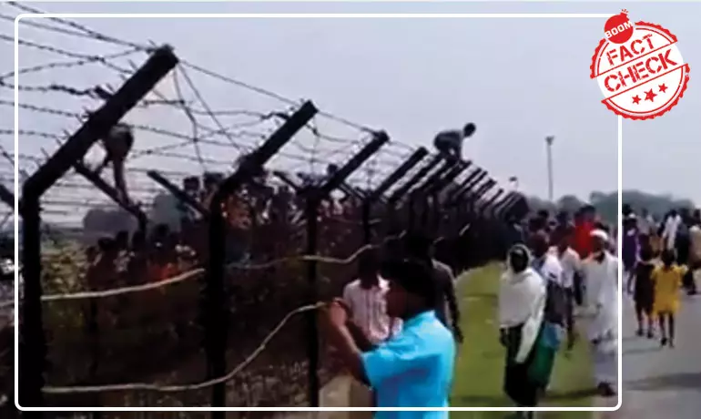 Old Video Falsely Shared As Bangladeshi Hindus Crossing India Border Post CAB