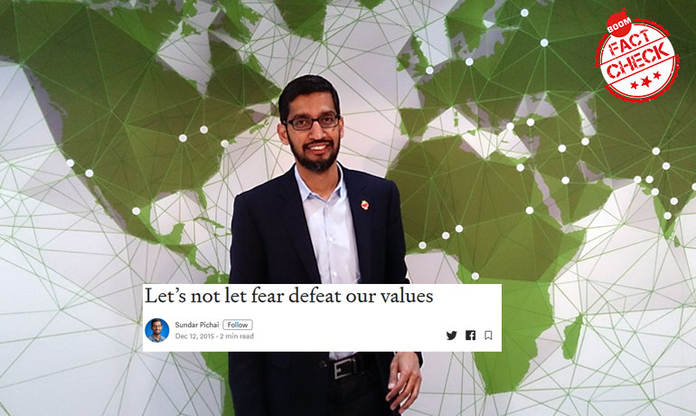 Sundar Pichai Quote On Muslims Revived Sundar Pichai Quote On Muslims Revived