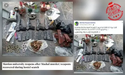 Pic Of Weapons Haul In Pakistan Peddled As Jamia Milia Campus