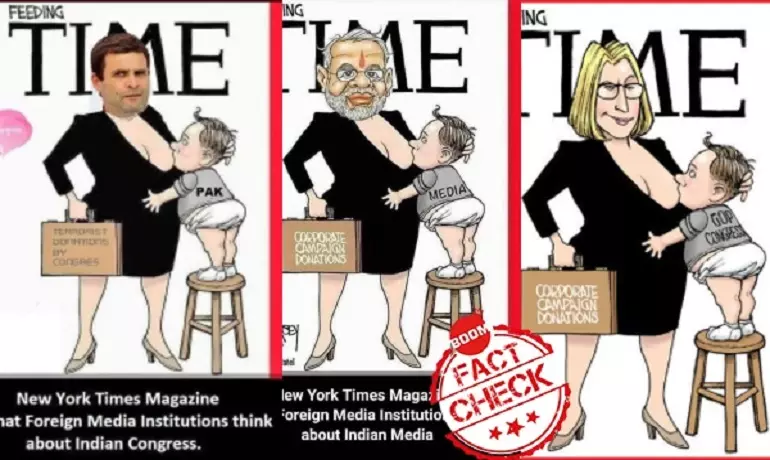 TIME Cover Featuring Cartoon Of Modi Breastfeeding The Media Is Fake