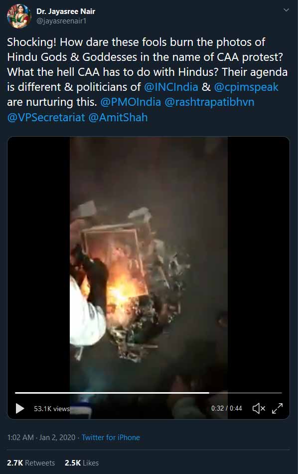 Screenshot of Nair's tweet. Click here for an archived version.