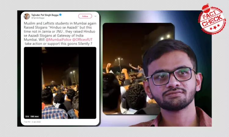 Did Umar Khalid Raise Hinduon Se Azaadi Slogan At Mumbai Protest?