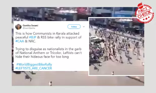 False: Video Shows Peaceful Pro-CAA Rally Attacked In Kerala