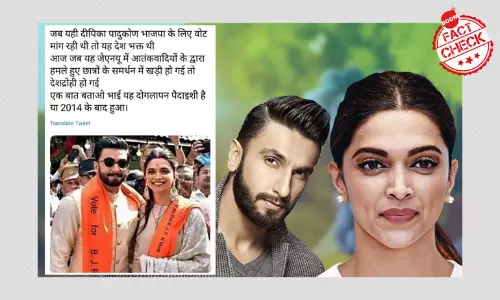 Photoshopped Image Of Deepika And Ranveer Endorsing BJP Revived