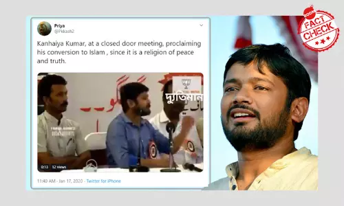 Kanhaiya Kumar Converts To Islam? No, Doctored Video Revived