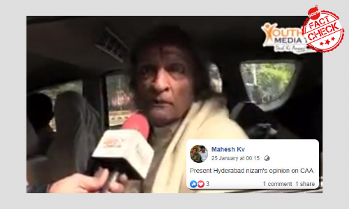 No, This Is Not The Nizam Of Hyderabad Supporting CAA