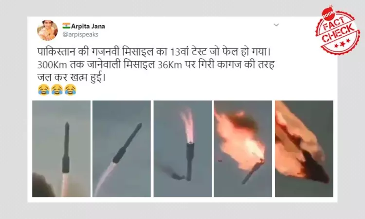 Video Of Failed Russian Rocket Launch Passed Off As Pak Missile