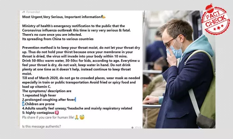 Hoax Alert: Viral Emergency Notification On Coronavirus Is Fake