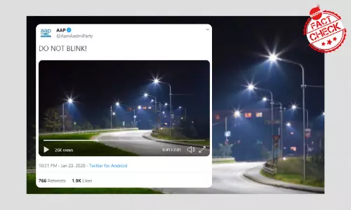 AAP Uses Stock Photo From Slovakia To Show Well-Lit Road In Delhi