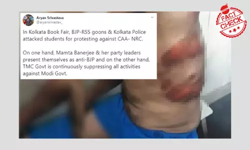 Unrelated Image Falsely Linked To BJP-Students Scuffle At Kolkata Book Fair