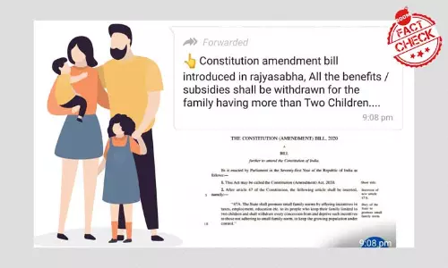 Private Member Bill On Population Control Falsely Shared As Government Bill