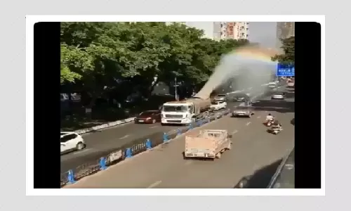 Did A Street Disinfection For Coronavirus In China Cause A Rainbow?