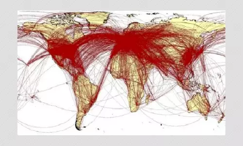 Map Of Global Flight Paths Falsely Reported As Spread Of Coronavirus