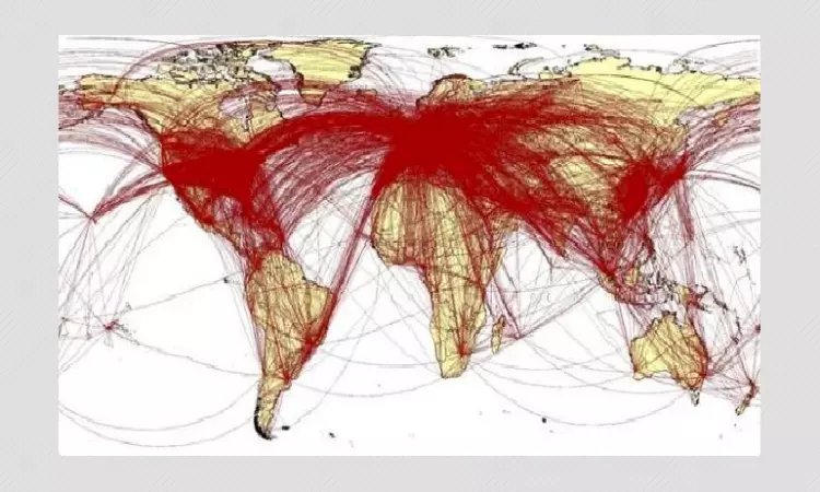 Map Of Global Flight Paths Falsely Reported As Spread Of Coronavirus