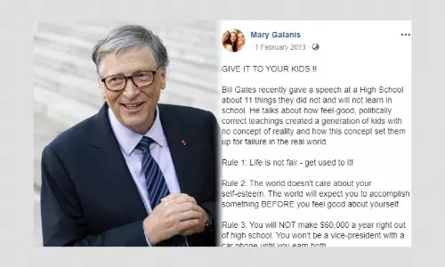 Did Bill Gates Pen A List Of Life Lessons For High School Kids?