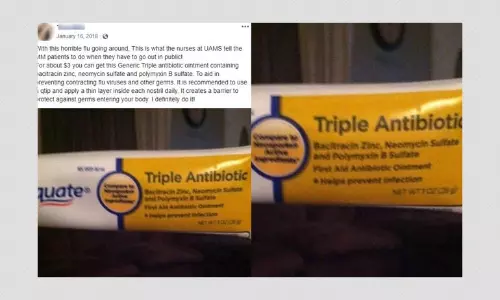 Swabbing Ones Nostrils With Ointment To Prevent Flu? A FactCheck.