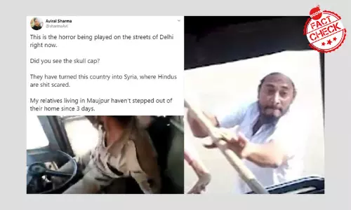 Aurangabad Road Rage Falsely Shared As Muslims Attacking Bus In Delhi