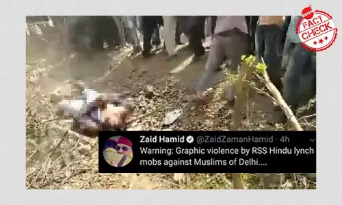 Pakistani Twitter Handles Peddle Madhya Pradesh Lynching Video As Delhi