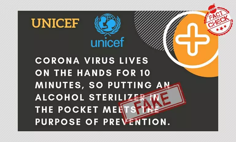 Viral Coronavirus Advisory Is Not From UNICEF