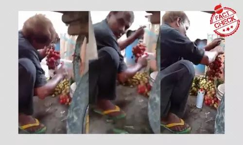 Video Of A Fruit Seller In Pakistan Spray Painting Grapes Viral As India