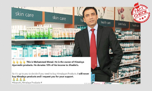 Viral Posts Claiming Himalaya CEO Funds Terrorism Are False