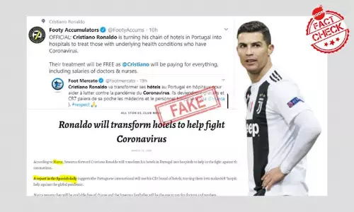 No, Cristiano Ronaldos Hotels Will Not Be Turned Into Hospitals For Coronavirus Patients