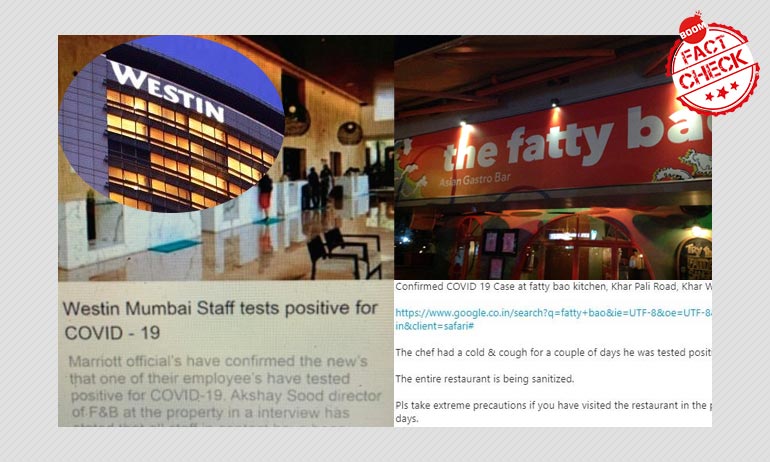 Coronavirus Rumours Hit Mumbai Hotels Westin And Fatty Bao Coronavirus Rumours Hit Mumbai Hotels Westin And Fatty Bao