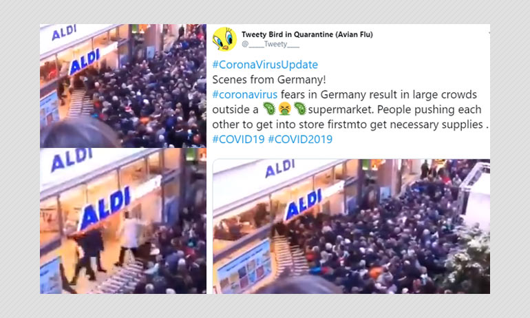 Old Video Shared As Novel Coronavirus Induced Panic Buying In Germany Old Video Shared As Novel Coronavirus Induced Panic Buying In Germany