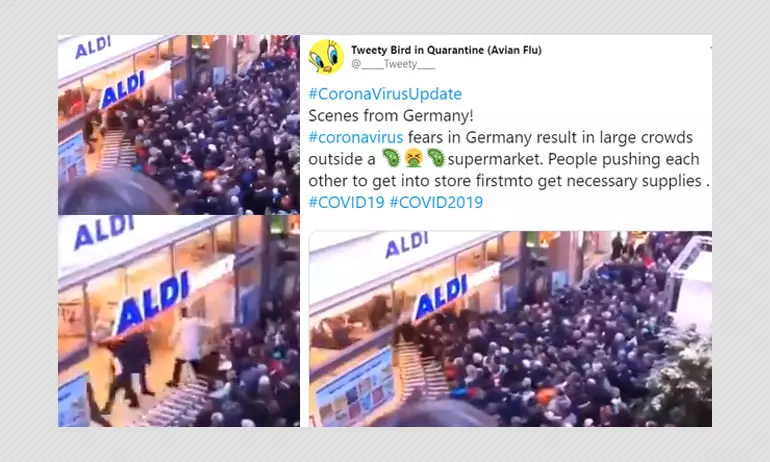 Old Video Shared As Novel Coronavirus Induced Panic Buying In Germany