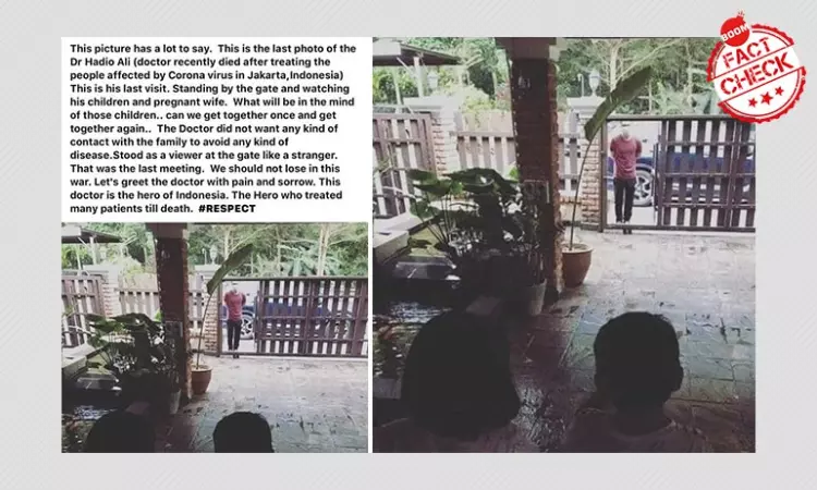 False: Indonesian Doctors Last Photo Before He Died Of COVID-19