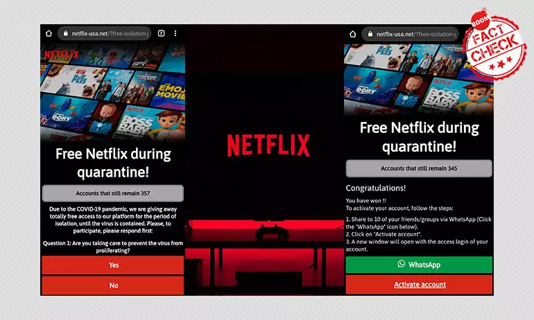 Scammers, Spammers Promise Free Netflix, Amazon Prime Streaming During Lockdown