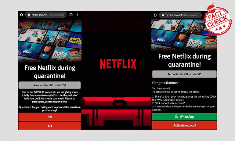 Scammers Spammers Promise Free Netflix Amazon Prime Streaming During Lockdown