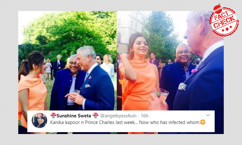 Coronavirus: Dated Photos Of Kanika Kapoor Meeting Prince Charles Surface With False Claim Coronavirus: Dated Photos Of Kanika Kapoor Meeting Prince Charles Surface With False Claim