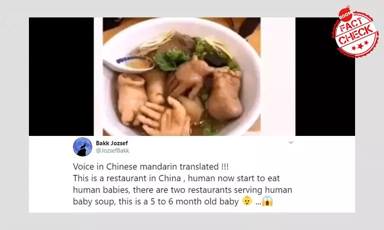 No, This Pic Does Not Show A Chinese Restaurant Serving Human Baby Soup