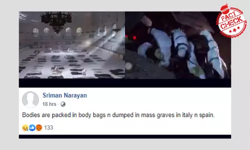 Scene From Mini-Series Pandemic Peddled As Coronavirus Mass Grave