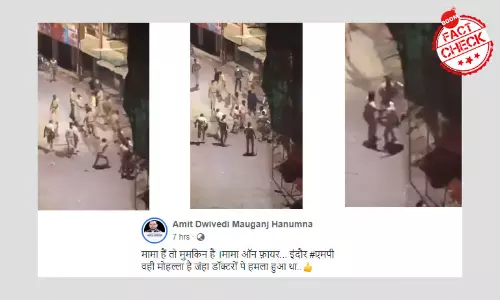 Video From Mumbai Peddled As Police Retaliation For Attack On Indore Medics