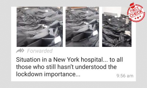 No, This Video Does Not Show Body Bags In A New York Hospital