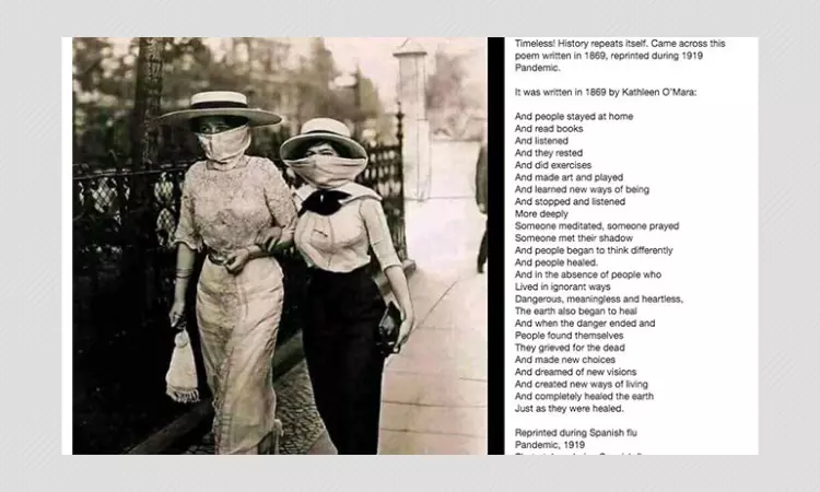 1869 Poem Reprinted During Spanish Flu Pandemic Resurfaces In 2020?