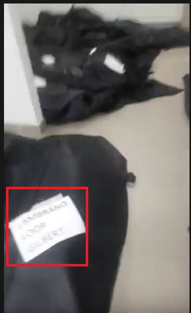 Screenshot from the viral video with the patient's name visible