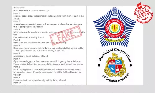 Viral Message Claiming 11 New Lockdown Rules Not From Mumbai
