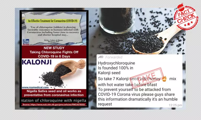 Hydroxychloroquine Found In Kalonji Seeds? Not Quite