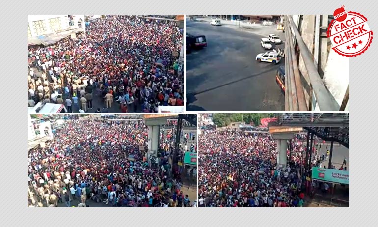 Migrants Defying Lockdown At Mumbais Bandra Station Given Communal Spin Migrants Defying Lockdown At Mumbais Bandra Station Given Communal Spin
