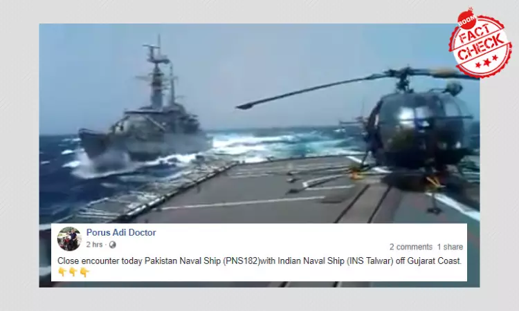 Old Video Showing India-Pakistan Naval Warships Encounter Shared As Recent