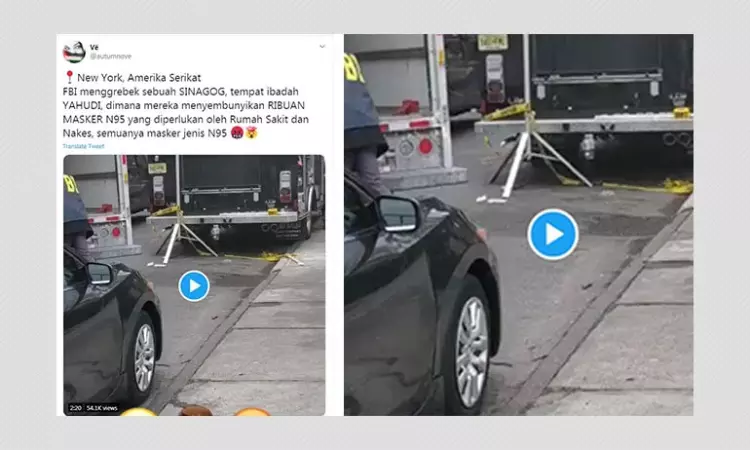 False: FBI Agents Raid A Synagogue That Hoarded Masks During COVID-19