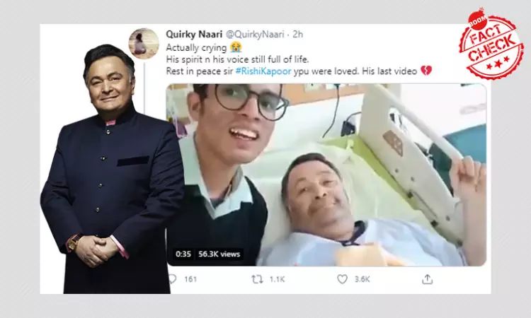 False: Last Video Of Rishi Kapoor At The Hospital
