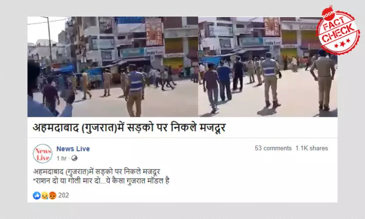 Migrant Workers Protest In Hyderabad Shared As Gujarat