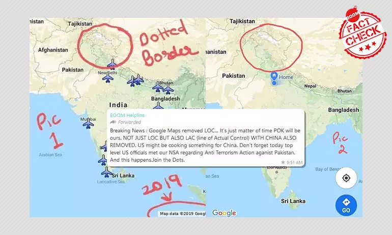 Did Google Maps Remove The LoC Between India And Pakistan? Fact-Check