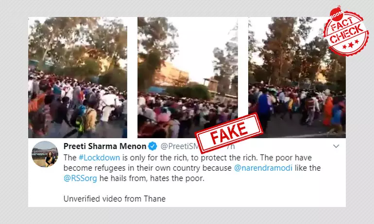 Video Of Migrant Workers At Delhis Anand Vihar Shared As Mumbai