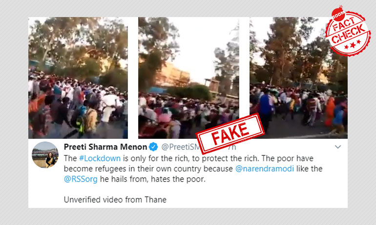 Video Of Migrant Workers At Delhis Anand Vihar Shared As Mumbai Video Of Migrant Workers At Delhis Anand Vihar Shared As Mumbai